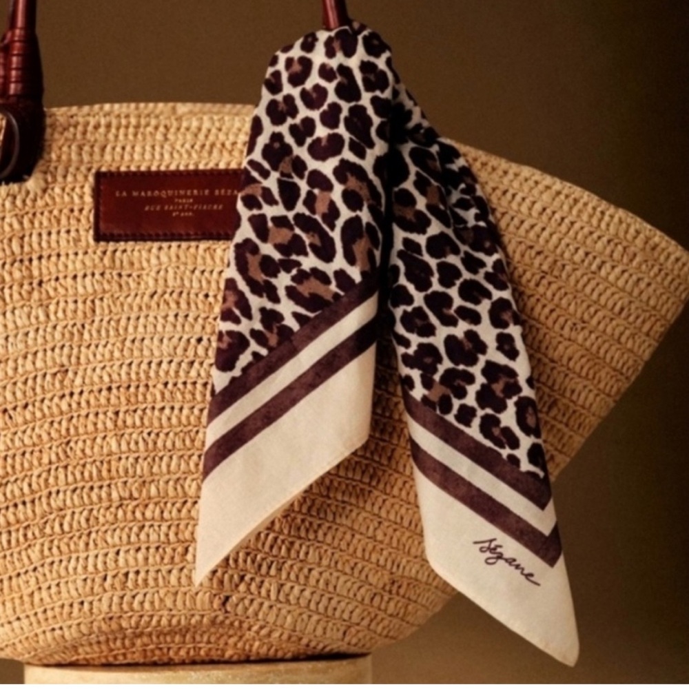 Sezane leopard print scarf